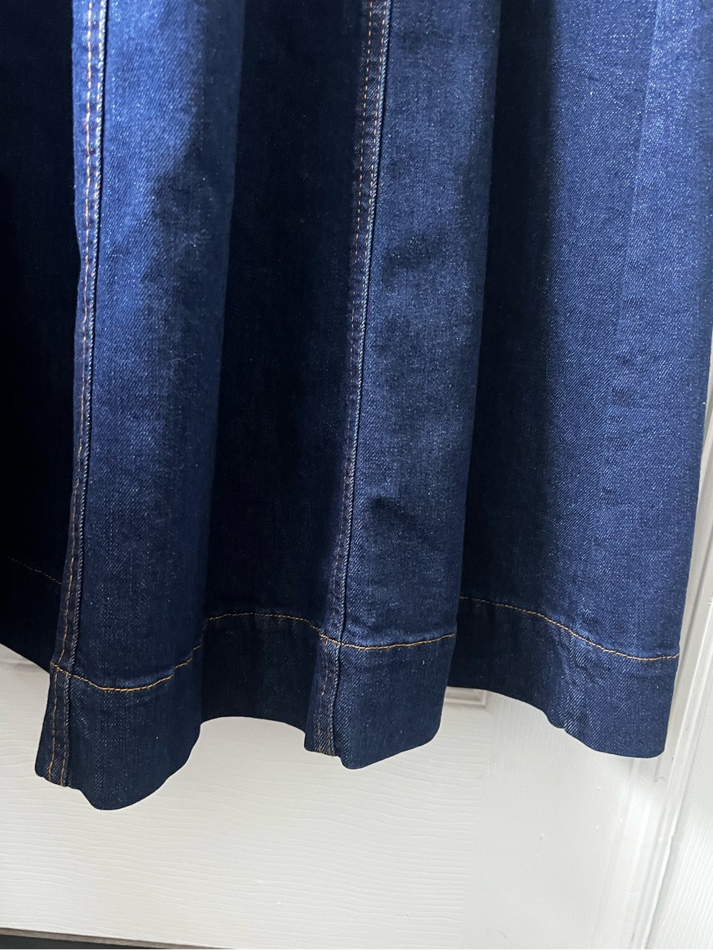 ZARA Dark Denim Sleeveless Midi Dress, Size L. - Picture 5 of 12